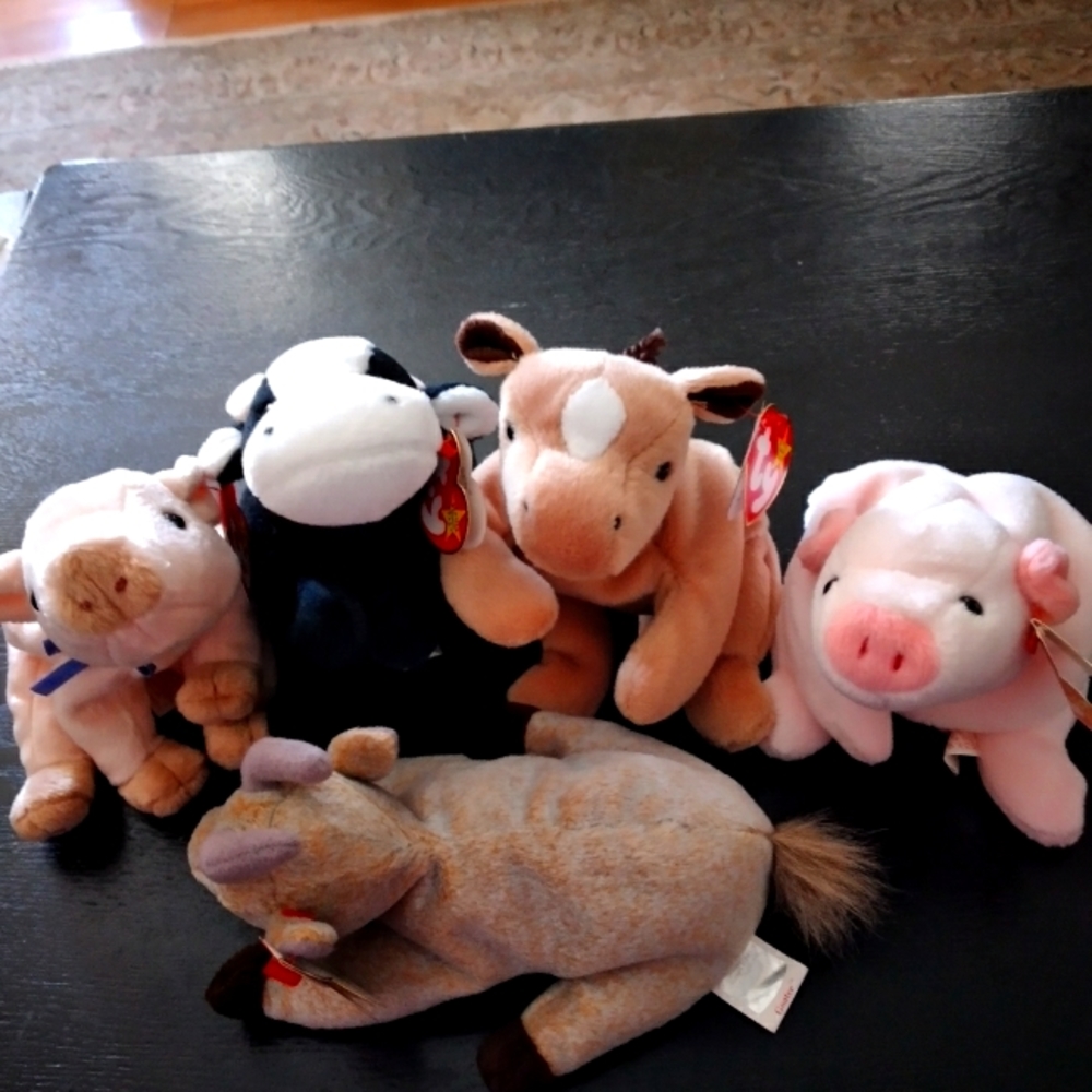 Beanie Babies Lot of farm animals
